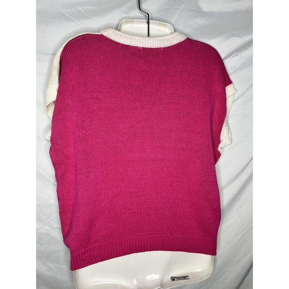 Headliners Intarsia Knit Top Geometric Memphis Style Size Large Vintage 1980s - Picture 4 of 5